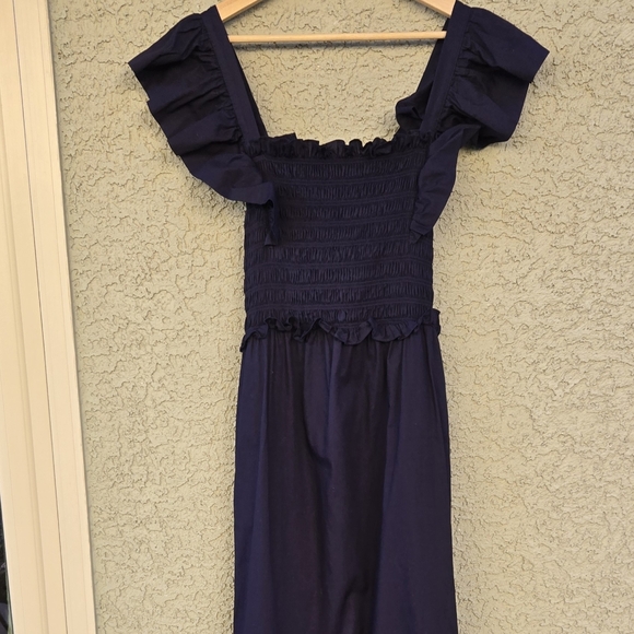 Sea New York Gladys Navy Smocked Maxi Dress - Picture 3 of 14